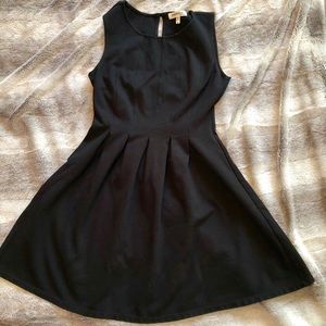 Monteau cinched waist little black dress